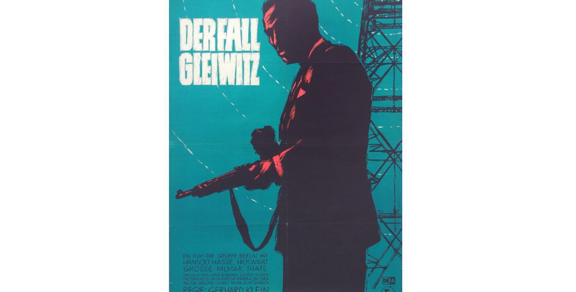 Plakat filmu Gerharda Kleina &quot;Tu Radio Gliwice&quot; - &quot;Der Fall Gleiwitz&quot;, 1961 r.