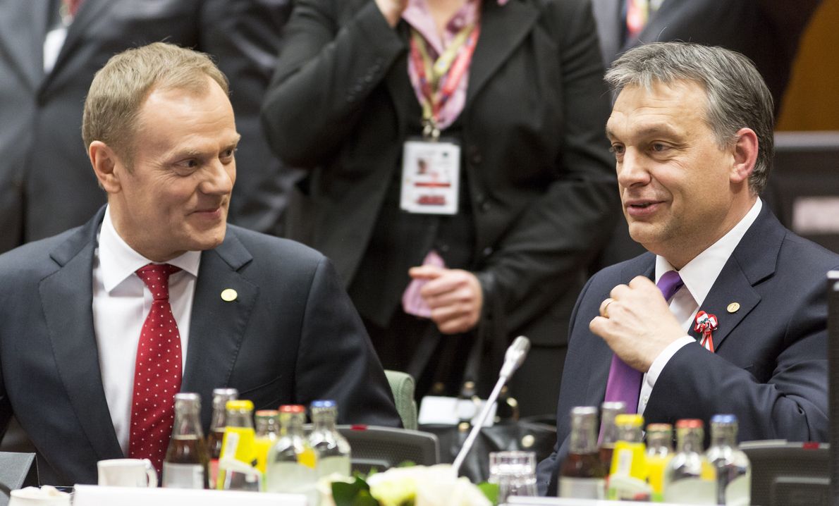 Donald Tusk i Viktor Orbán