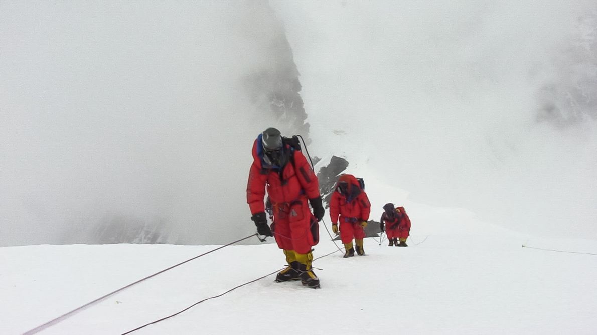 Kadr z filmu &quot;Największa tajemnica Mount Everest&quot;