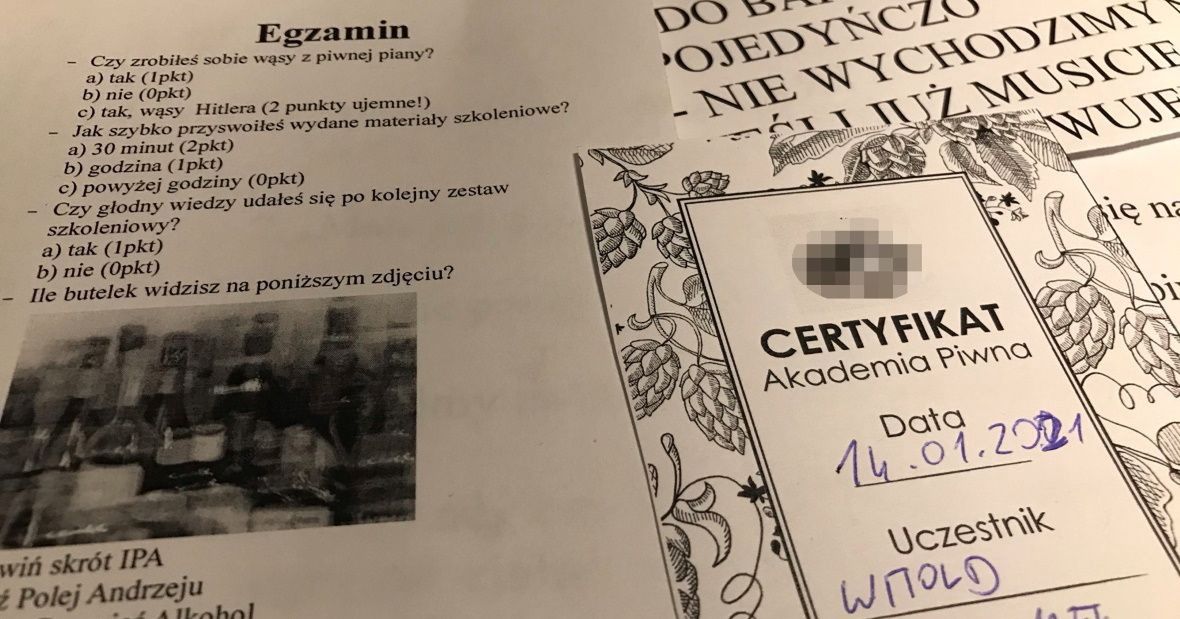 Przez szkolenie przeszedłem, jak burza. Egzamin zdałem celująco. Należy się certyfikat